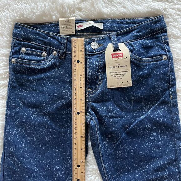 LEVI'S 710 Girl Jeans Super Skinny  Size 12 REG Stretch Adjustable Waistband - Picture 4 of 16
